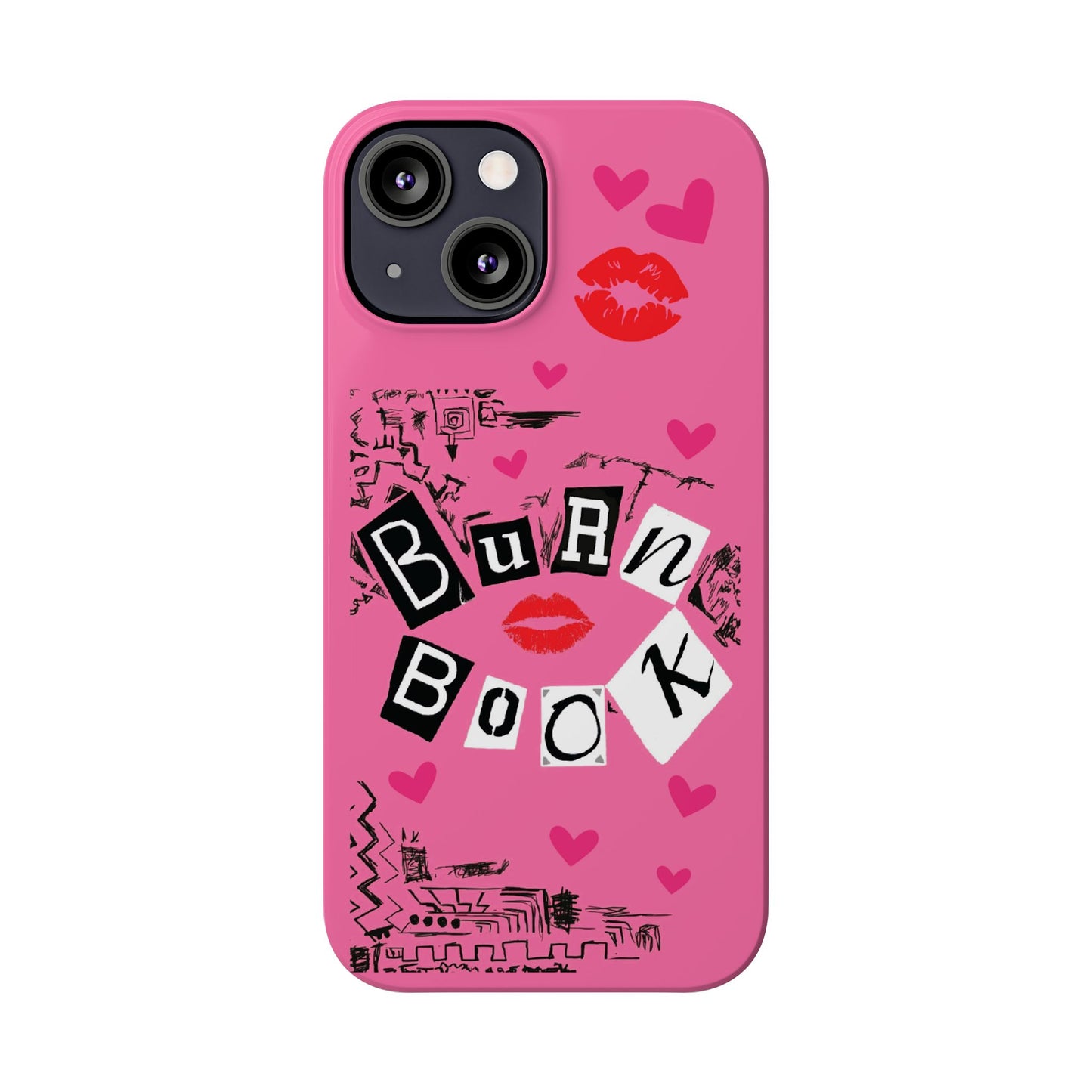 MEAN GIRLS BURN Book Pink Slim iPhone Cases | iPhone 15 to iPhone 7 | Perfect Unique Valentine's Day Gift