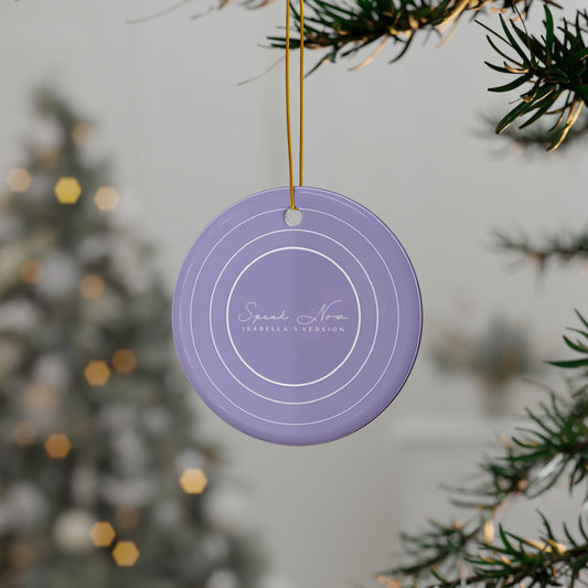 Personalized Ceramic Ornament, SPEAK NOW Purple Vinyl Record | CUSTOM Version, Name or Era | 4" x 4" | Swiftie Gift Fan Present