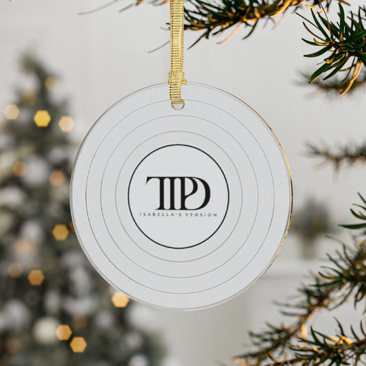 Personalized Acrylic Ornaments, TTPD White Vinyl Record CUSTOM VERSION's Name | 3.5"x3.5" | Swiftie Proud Member of Torture Poets Department