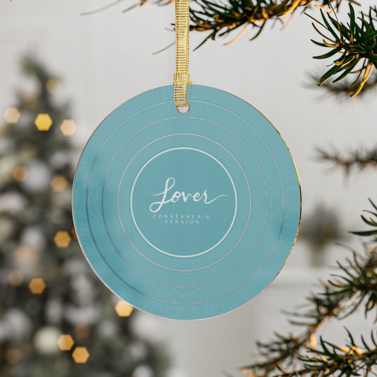 Personalized Acrylic Ornaments, LOVER Blue Vinyl Record | CUSTOM VERSION, Name or Era | 4" x 4" | Swiftie Gift Fan Present