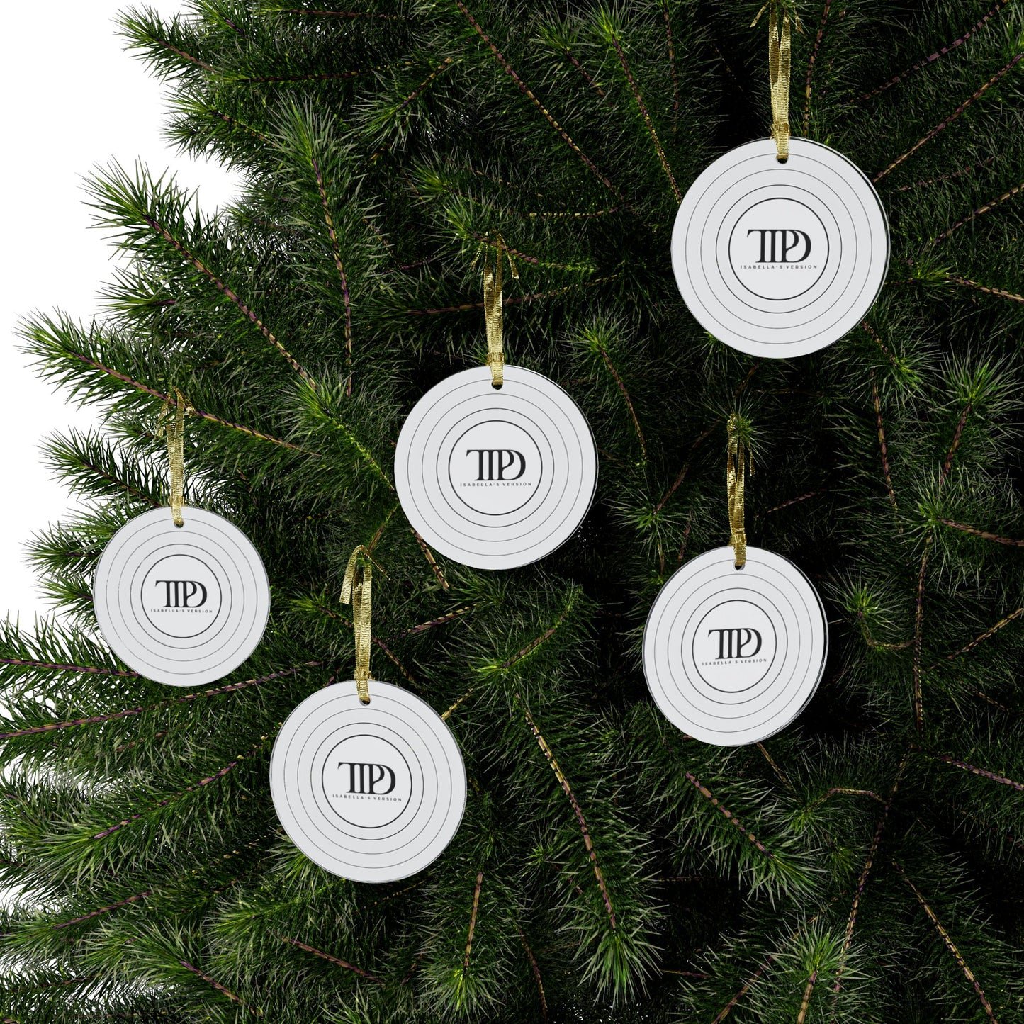 Personalized Acrylic Ornaments, TTPD White Vinyl Record CUSTOM VERSION's Name | 3.5"x3.5" | Swiftie Proud Member of Torture Poets Department