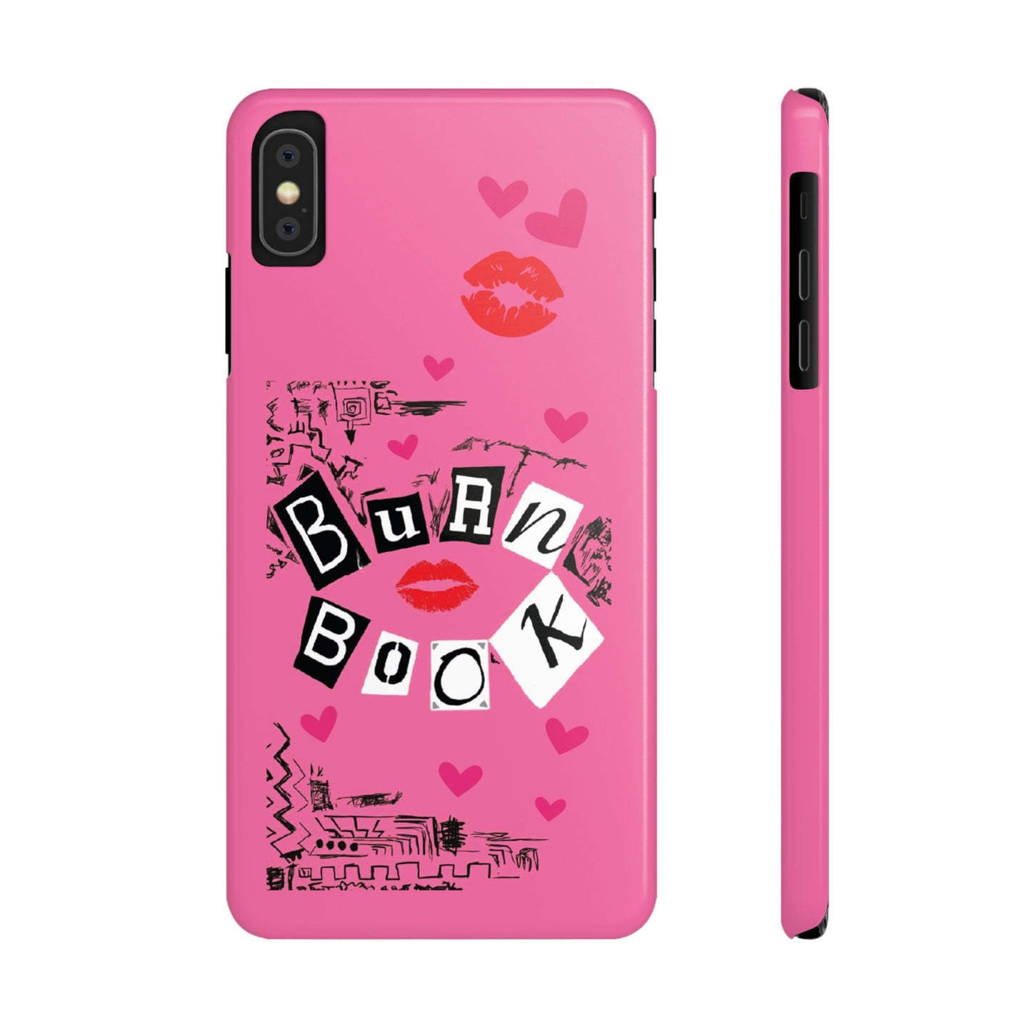 MEAN GIRLS BURN Book Pink Slim iPhone Cases | iPhone 15 to iPhone 7 | Perfect Unique Valentine's Day Gift