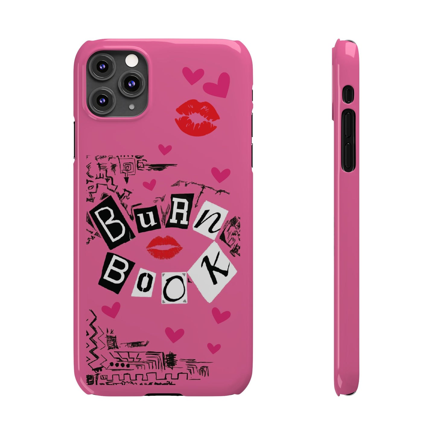 MEAN GIRLS BURN Book Pink Slim iPhone Cases | iPhone 15 to iPhone 7 | Perfect Unique Valentine's Day Gift