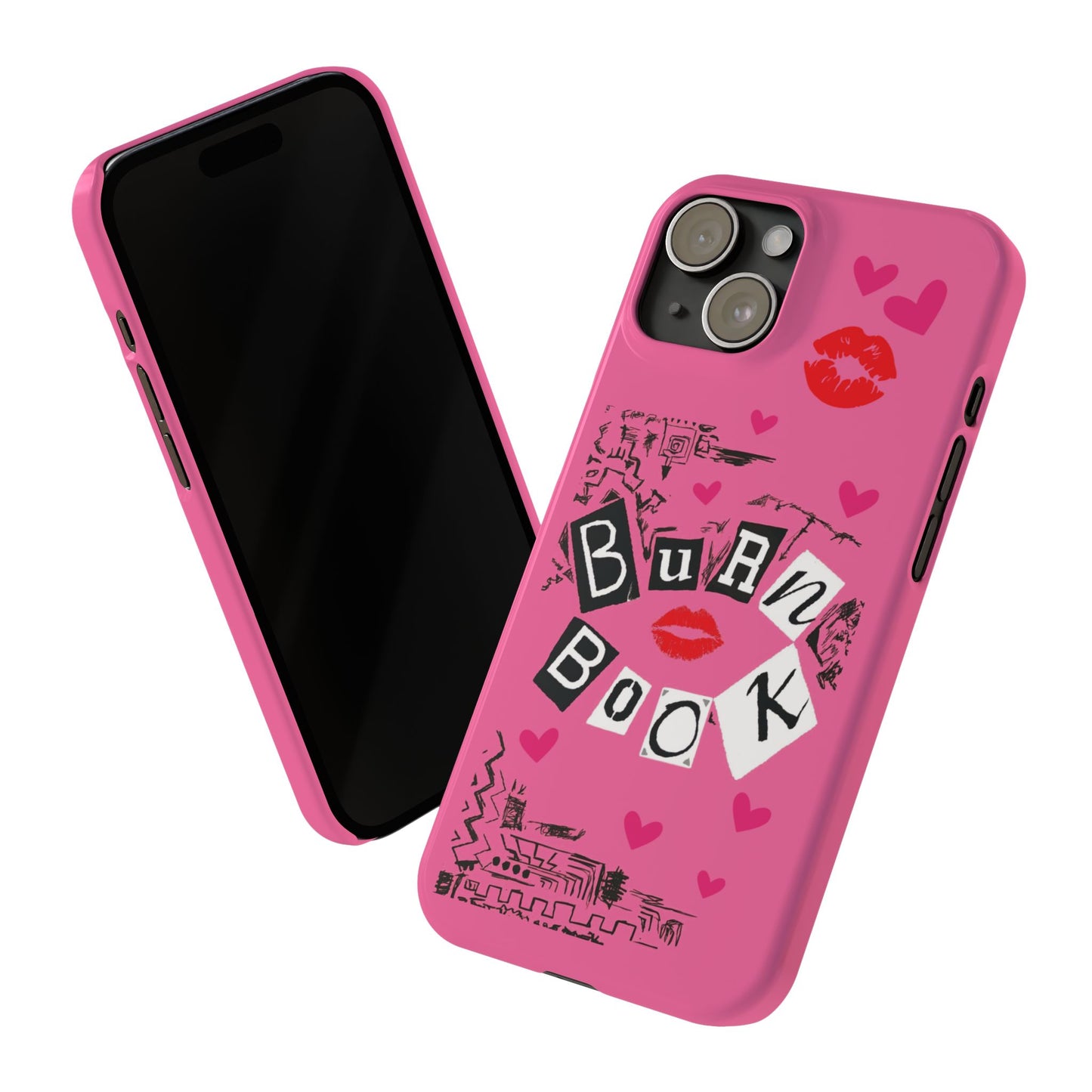 MEAN GIRLS BURN Book Pink Slim iPhone Cases | iPhone 15 to iPhone 7 | Perfect Unique Valentine's Day Gift