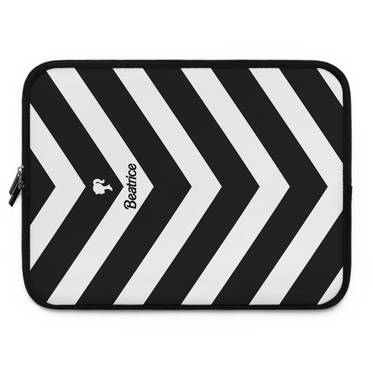 Barbie Inspired Black&White Stripes Laptop Sleeve | 7", 10", 13", 15", and 17" | Unique Mother's Day Gift | Custom Teacher Appreciation Gift