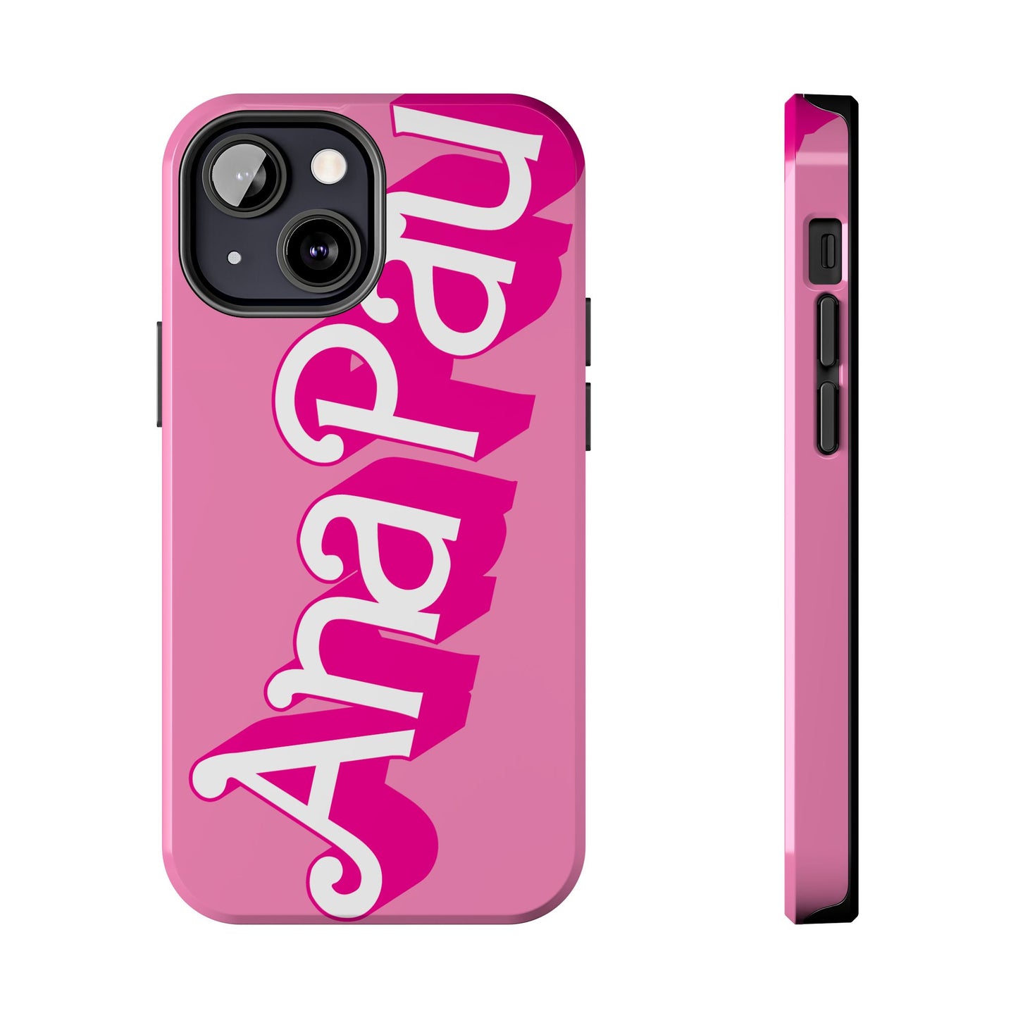 Hot PINK TOUGH IPHONE Cases | Supports wireless charging (not for MagSafe) | Personalized Mother's Day Gift for Wife, Sister or Grandmother