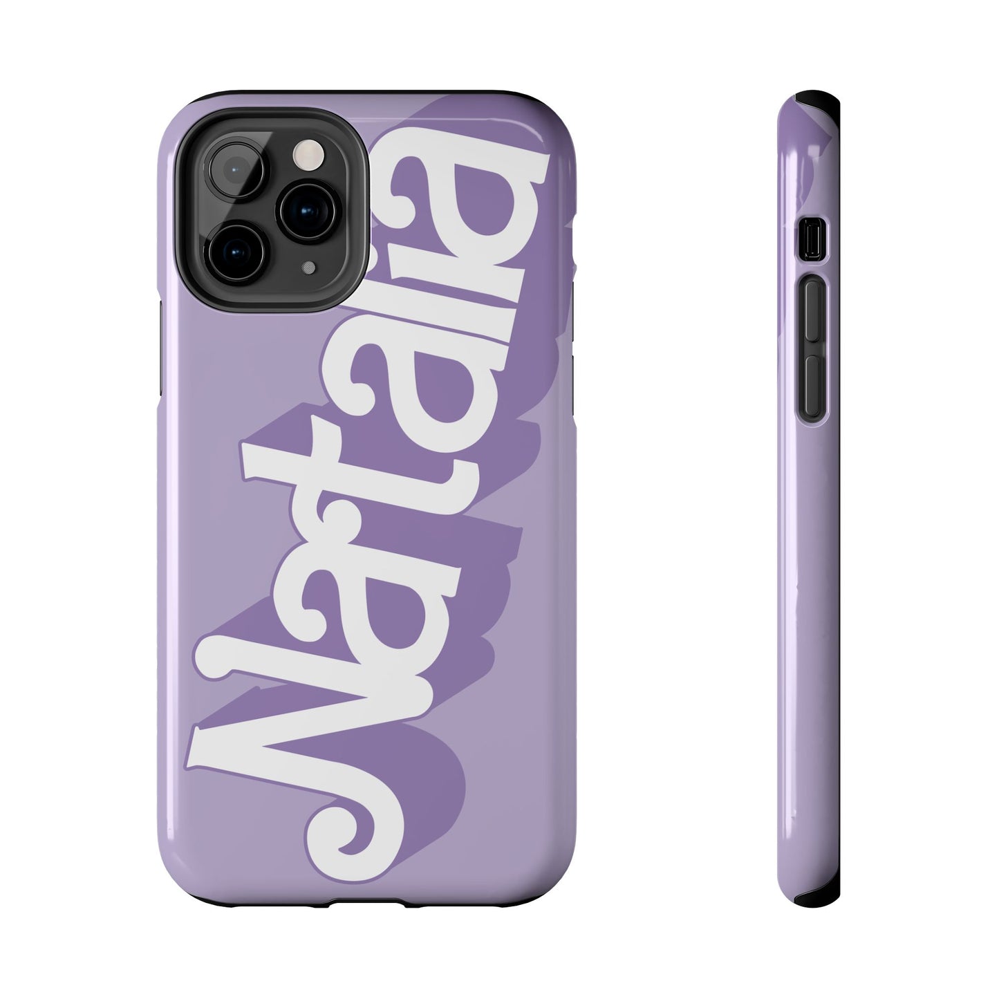 PURPLE TOUGH IPHONE Cases | Supports wireless charging (not for MagSafe) | Personalized Mother's Day Gift for Wife, Sister or Grandmother