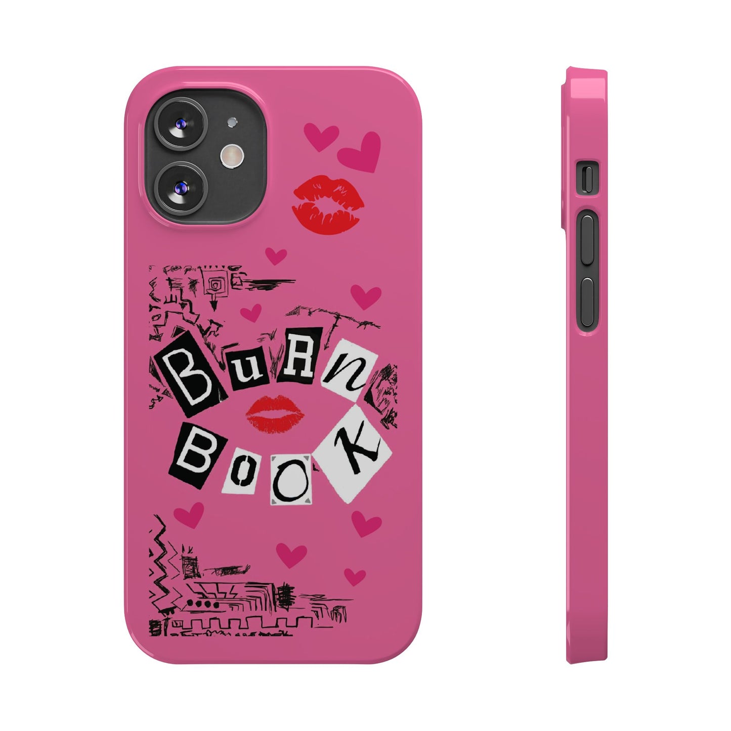 MEAN GIRLS BURN Book Pink Slim iPhone Cases | iPhone 15 to iPhone 7 | Perfect Unique Valentine's Day Gift