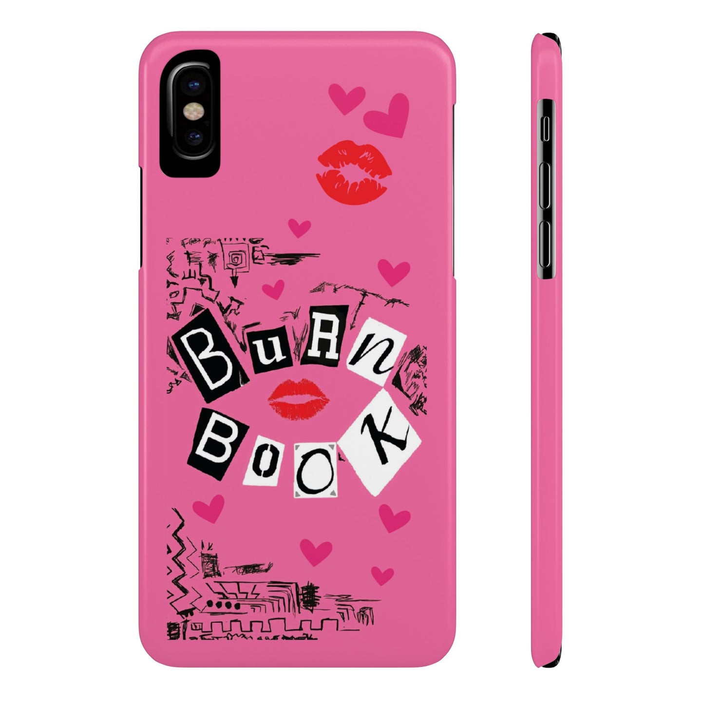 MEAN GIRLS BURN Book Pink Slim iPhone Cases | iPhone 15 to iPhone 7 | Perfect Unique Valentine's Day Gift