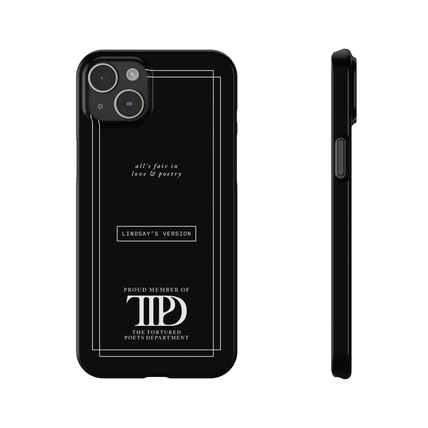 TTPD Custom Slim iPhone Cases | Personalized Name | iPhone Mini, Plus, Pro Max 15 to 7 | Perfect Present Swiftie Fan Gift Stocking Stuffer