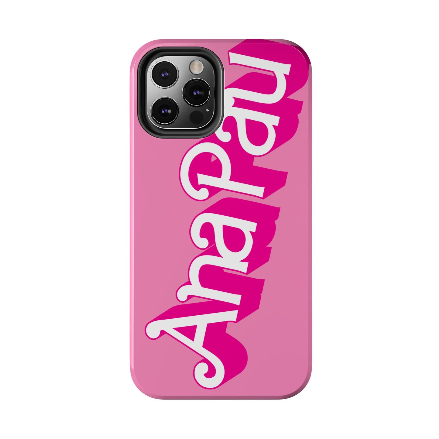 Hot PINK TOUGH IPHONE Cases | Supports wireless charging (not for MagSafe) | Personalized Mother's Day Gift for Wife, Sister or Grandmother