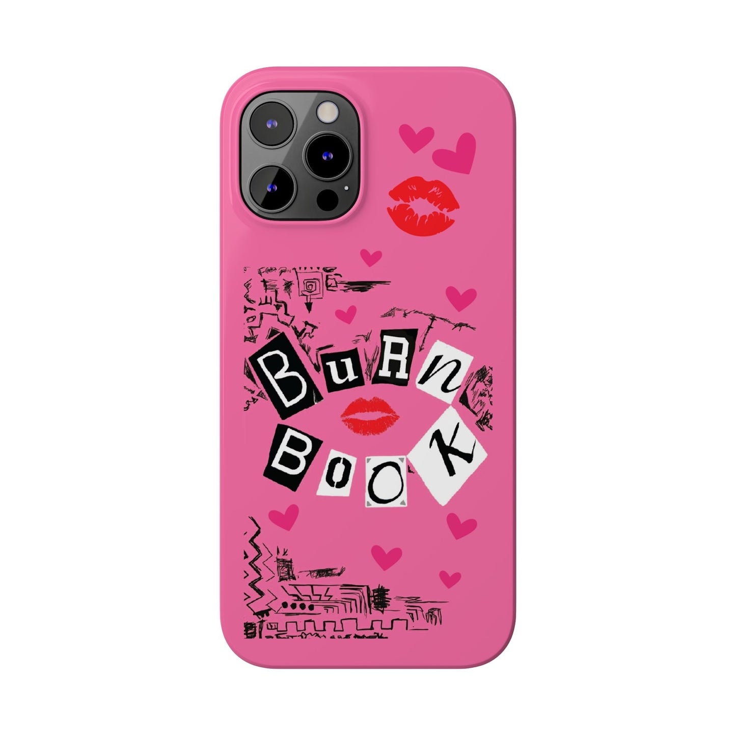 MEAN GIRLS BURN Book Pink Slim iPhone Cases | iPhone 15 to iPhone 7 | Perfect Unique Valentine's Day Gift