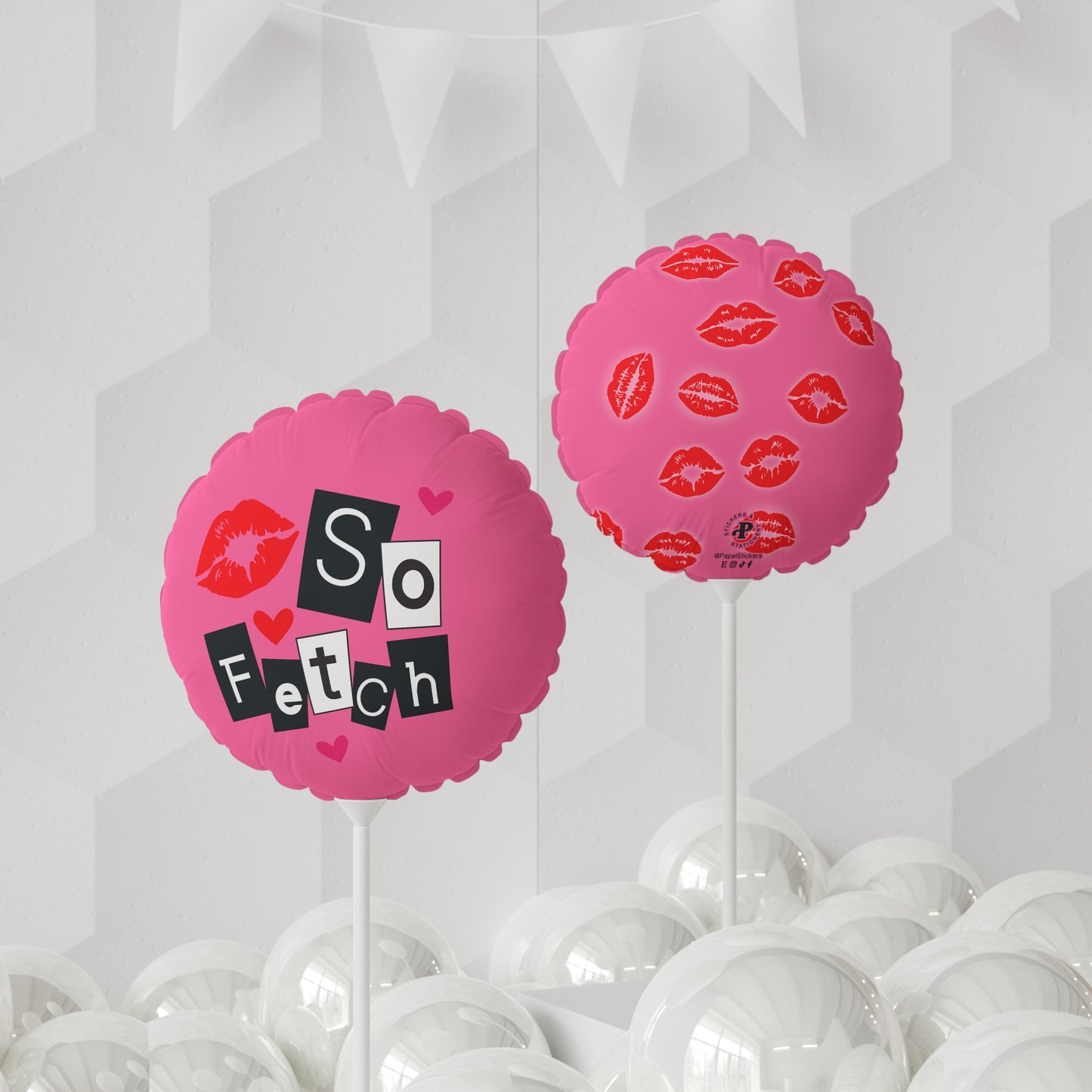 MEAN GIRLS Pink Balloon 11" | So FETCH | Round and Heart-shaped | Unique Valentine's Day Party Decor Gift | Y2K