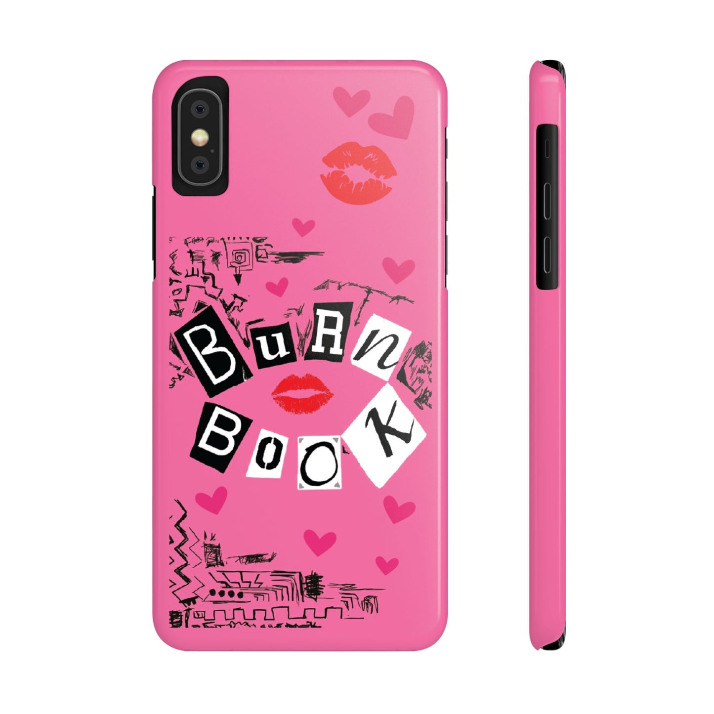 MEAN GIRLS BURN Book Pink Slim iPhone Cases | iPhone 15 to iPhone 7 | Perfect Unique Valentine's Day Gift