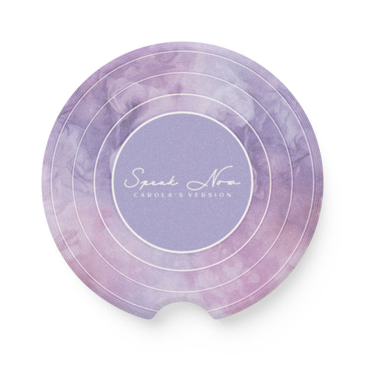 Personalized Soapstone Car Coaster SPEAK NOW Purple Haze Vinyl Record | CUSTOM Version, Name and Era | 2.6" x 2.6" round | Swiftie Fan Gift
