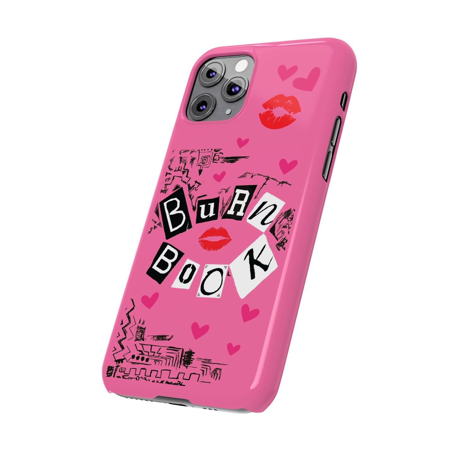 MEAN GIRLS BURN Book Pink Slim iPhone Cases | iPhone 15 to iPhone 7 | Perfect Unique Valentine's Day Gift