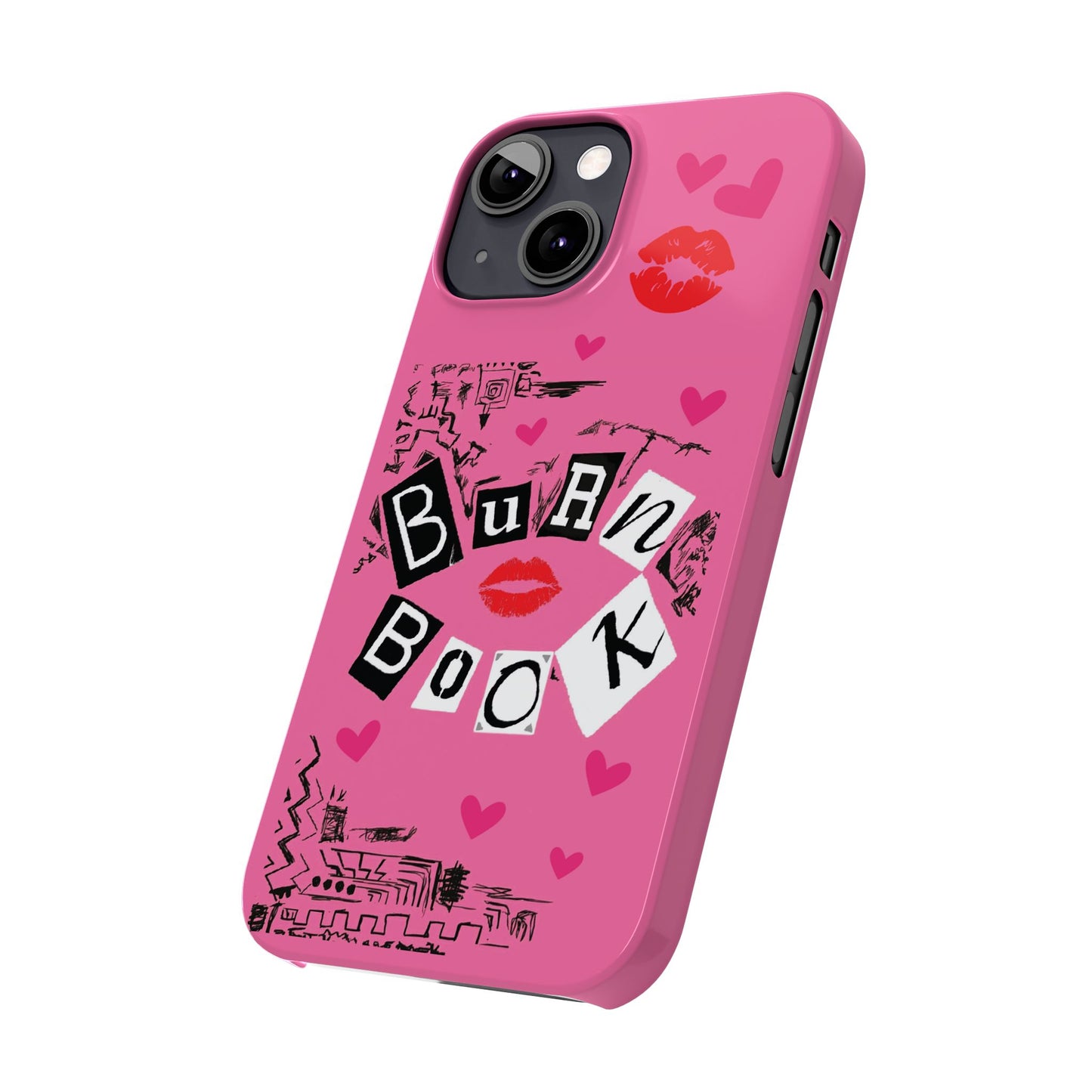 MEAN GIRLS BURN Book Pink Slim iPhone Cases | iPhone 15 to iPhone 7 | Perfect Unique Valentine's Day Gift