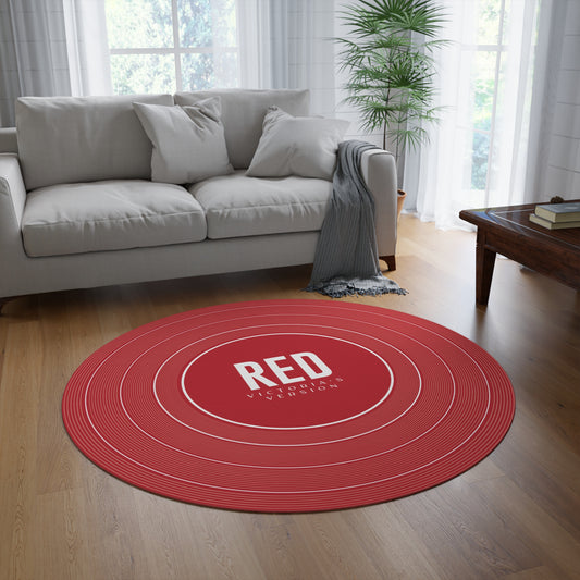 Personalized Round Rug RED Vinyl Record | CUSTOM VERSION Name and Era | 60" x 60" | Swiftie Gift Fan Present