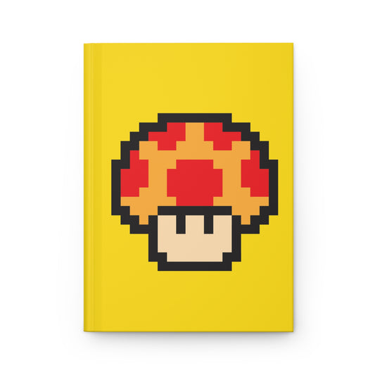 Personalized MEGA Mushroom Inspired | Hardcover Journal 5.75"x8" | 150 lined pages | Perfect Video Gamer Gift