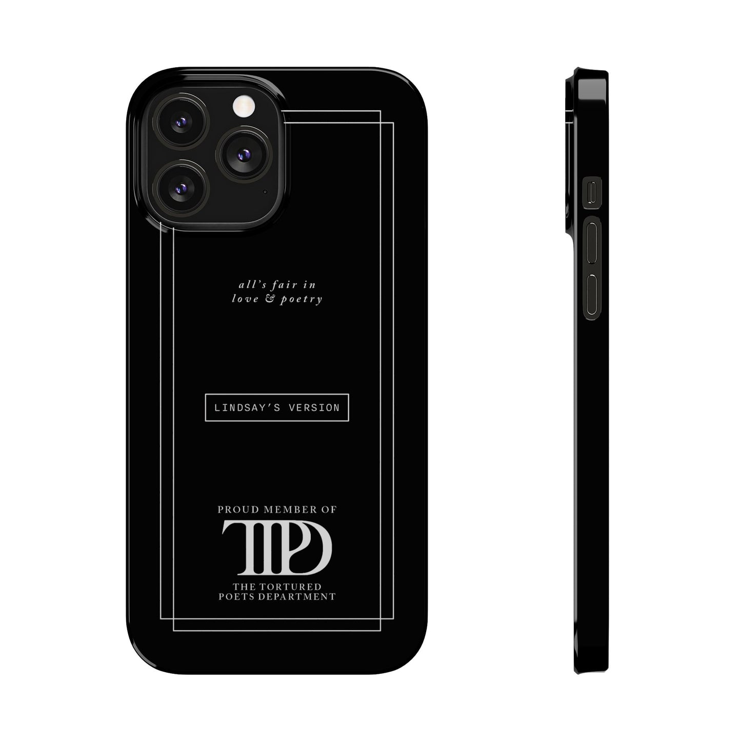 TTPD Custom Slim iPhone Cases | Personalized Name | iPhone Mini, Plus, Pro Max 15 to 7 | Perfect Present Swiftie Fan Gift Stocking Stuffer