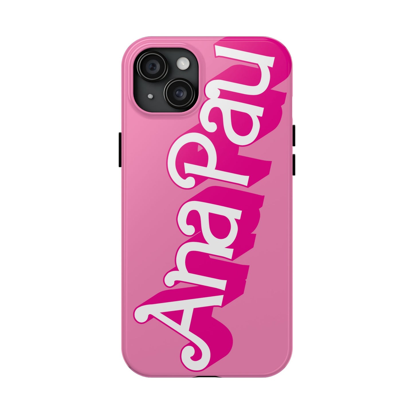 Hot PINK TOUGH IPHONE Cases | Supports wireless charging (not for MagSafe) | Personalized Mother's Day Gift for Wife, Sister or Grandmother