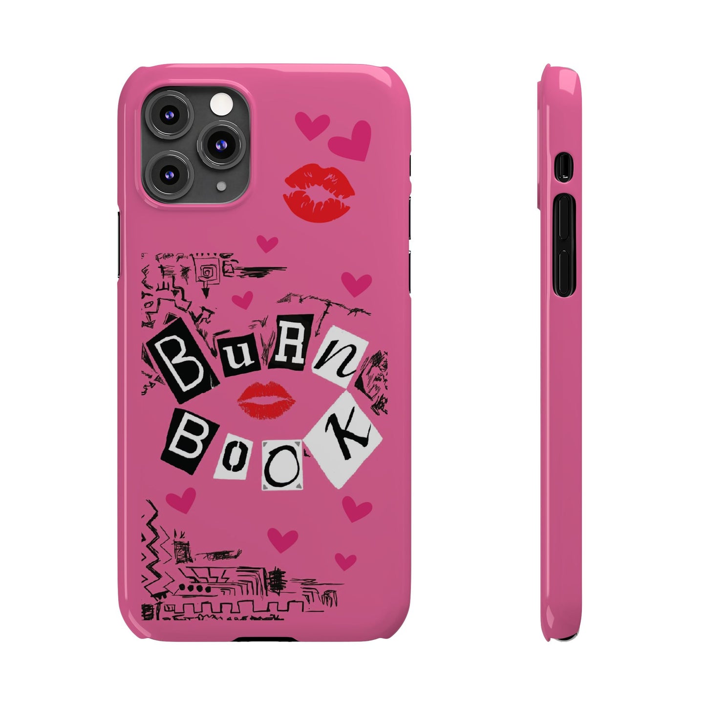 MEAN GIRLS BURN Book Pink Slim iPhone Cases | iPhone 15 to iPhone 7 | Perfect Unique Valentine's Day Gift