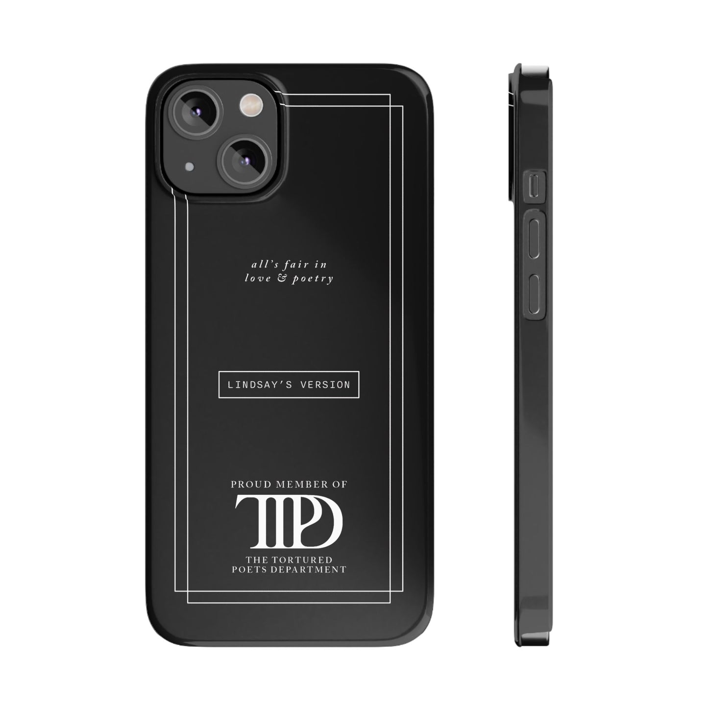 TTPD Custom Slim iPhone Cases | Personalized Name | iPhone Mini, Plus, Pro Max 15 to 7 | Perfect Present Swiftie Fan Gift Stocking Stuffer