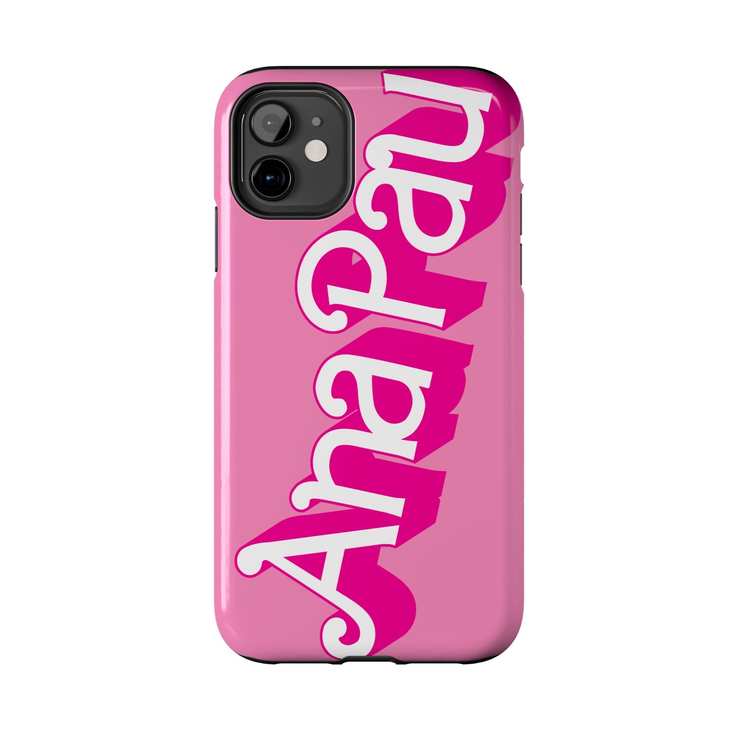 Hot PINK TOUGH IPHONE Cases | Supports wireless charging (not for MagSafe) | Personalized Mother's Day Gift for Wife, Sister or Grandmother