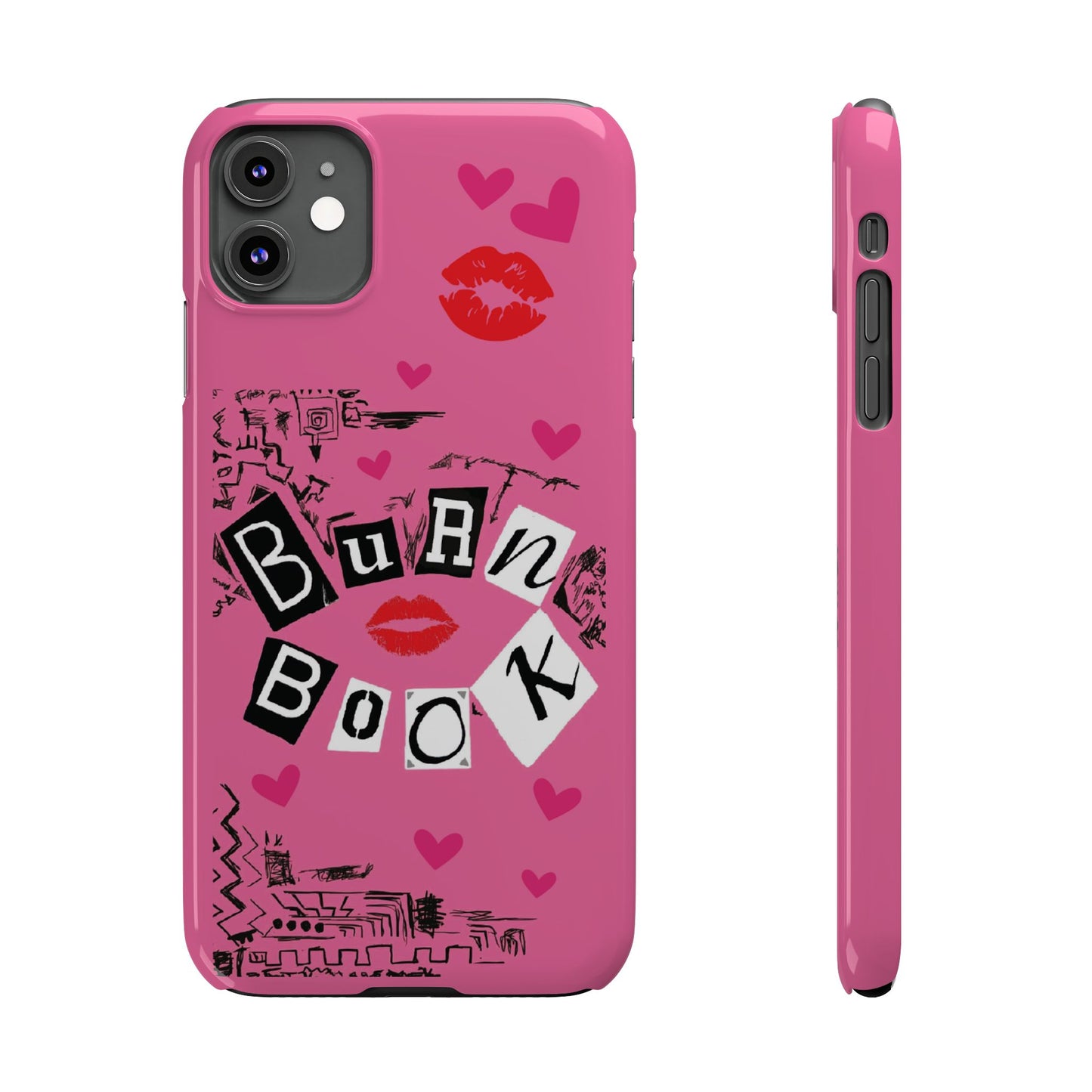 MEAN GIRLS BURN Book Pink Slim iPhone Cases | iPhone 15 to iPhone 7 | Perfect Unique Valentine's Day Gift