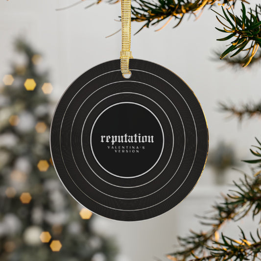 Personalized Acrylic Ornaments, REPUTATION Black Vinyl Record | CUSTOM VERSION, Name or Era | 4" x 4" | Swiftie Gift Fan Present