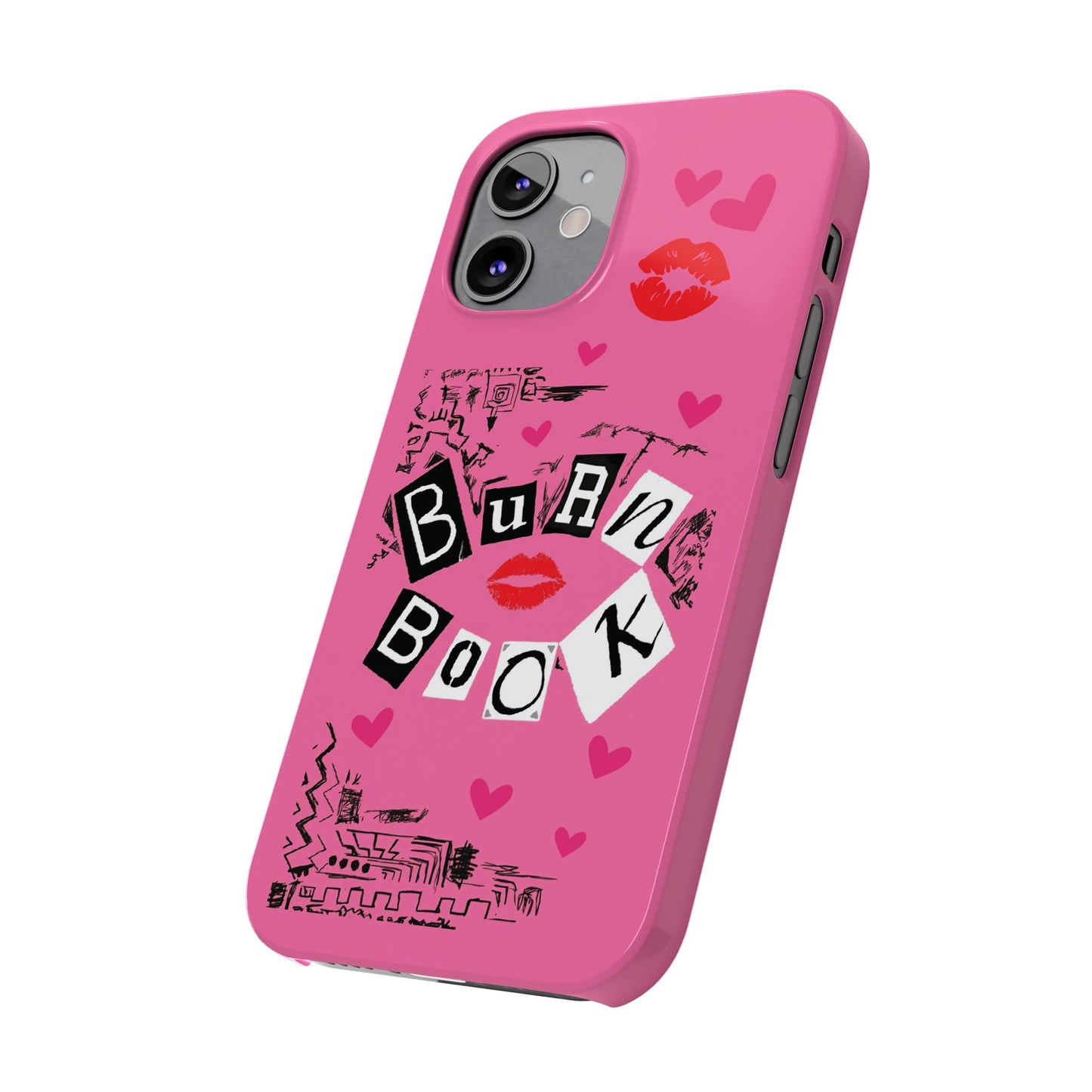 MEAN GIRLS BURN Book Pink Slim iPhone Cases | iPhone 15 to iPhone 7 | Perfect Unique Valentine's Day Gift