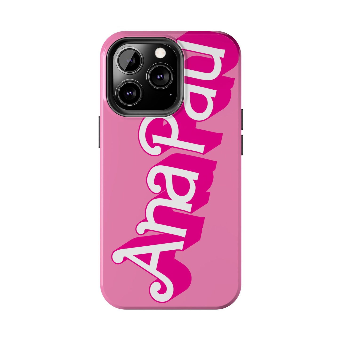 Hot PINK TOUGH IPHONE Cases | Supports wireless charging (not for MagSafe) | Personalized Mother's Day Gift for Wife, Sister or Grandmother