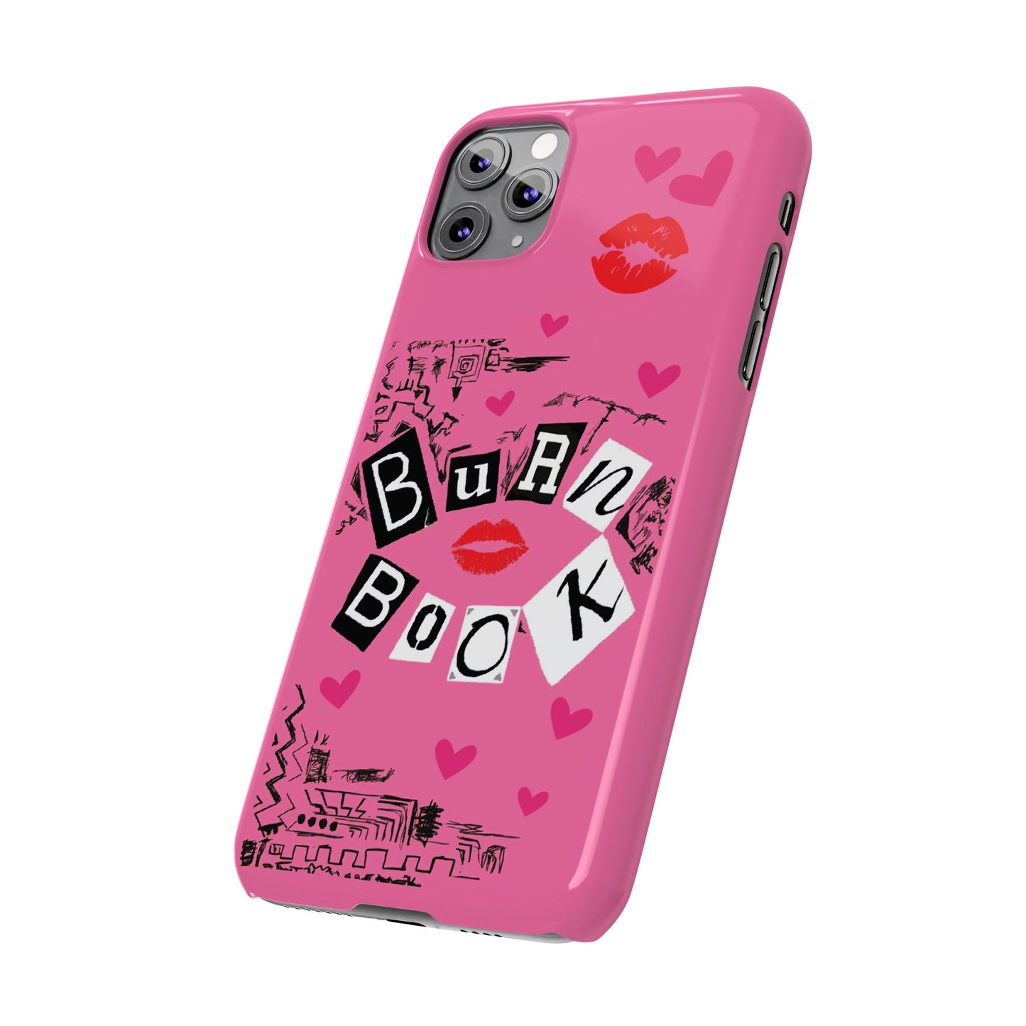 MEAN GIRLS BURN Book Pink Slim iPhone Cases | iPhone 15 to iPhone 7 | Perfect Unique Valentine's Day Gift