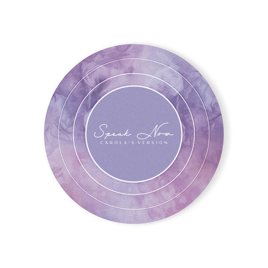 Personalized Cork Back Coaster SPEAK NOW Purple Haze Vinyl Record | CUSTOM Version, Name or Era | 4" x 4" | Swiftie Gift Fan Present