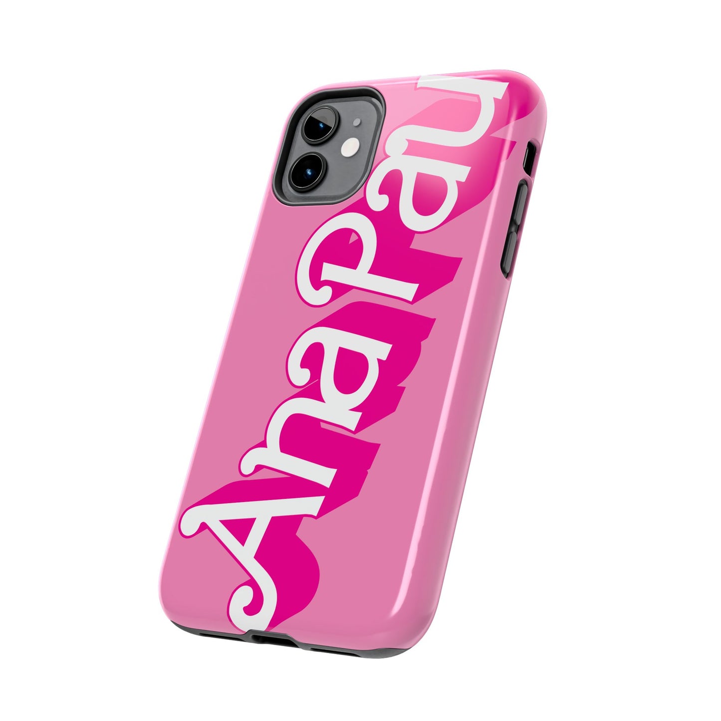 Hot PINK TOUGH IPHONE Cases | Supports wireless charging (not for MagSafe) | Personalized Mother's Day Gift for Wife, Sister or Grandmother