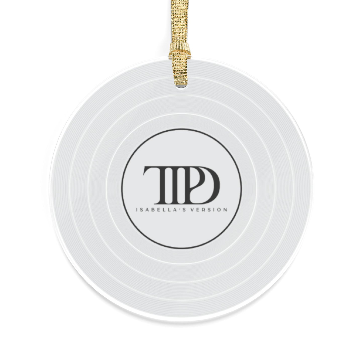 Personalized Acrylic Ornaments, TTPD White Vinyl Record CUSTOM VERSION's Name | 3.5"x3.5" | Swiftie Proud Member of Torture Poets Department