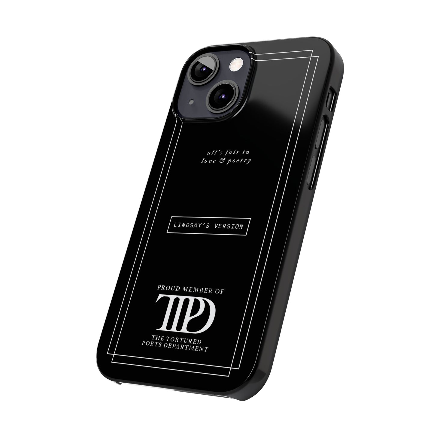 TTPD Custom Slim iPhone Cases | Personalized Name | iPhone Mini, Plus, Pro Max 15 to 7 | Perfect Present Swiftie Fan Gift Stocking Stuffer