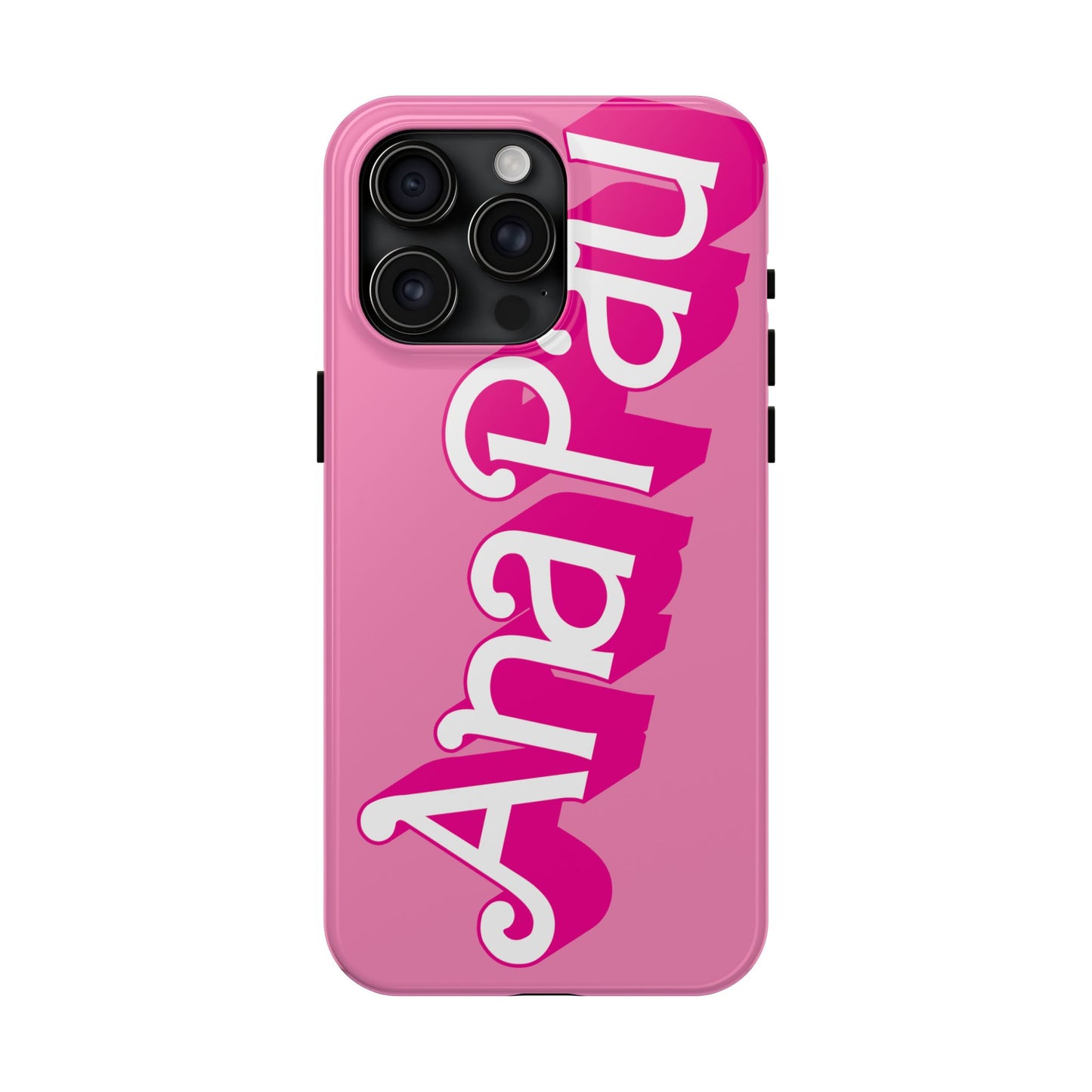 Hot PINK TOUGH IPHONE Cases | Supports wireless charging (not for MagSafe) | Personalized Mother's Day Gift for Wife, Sister or Grandmother