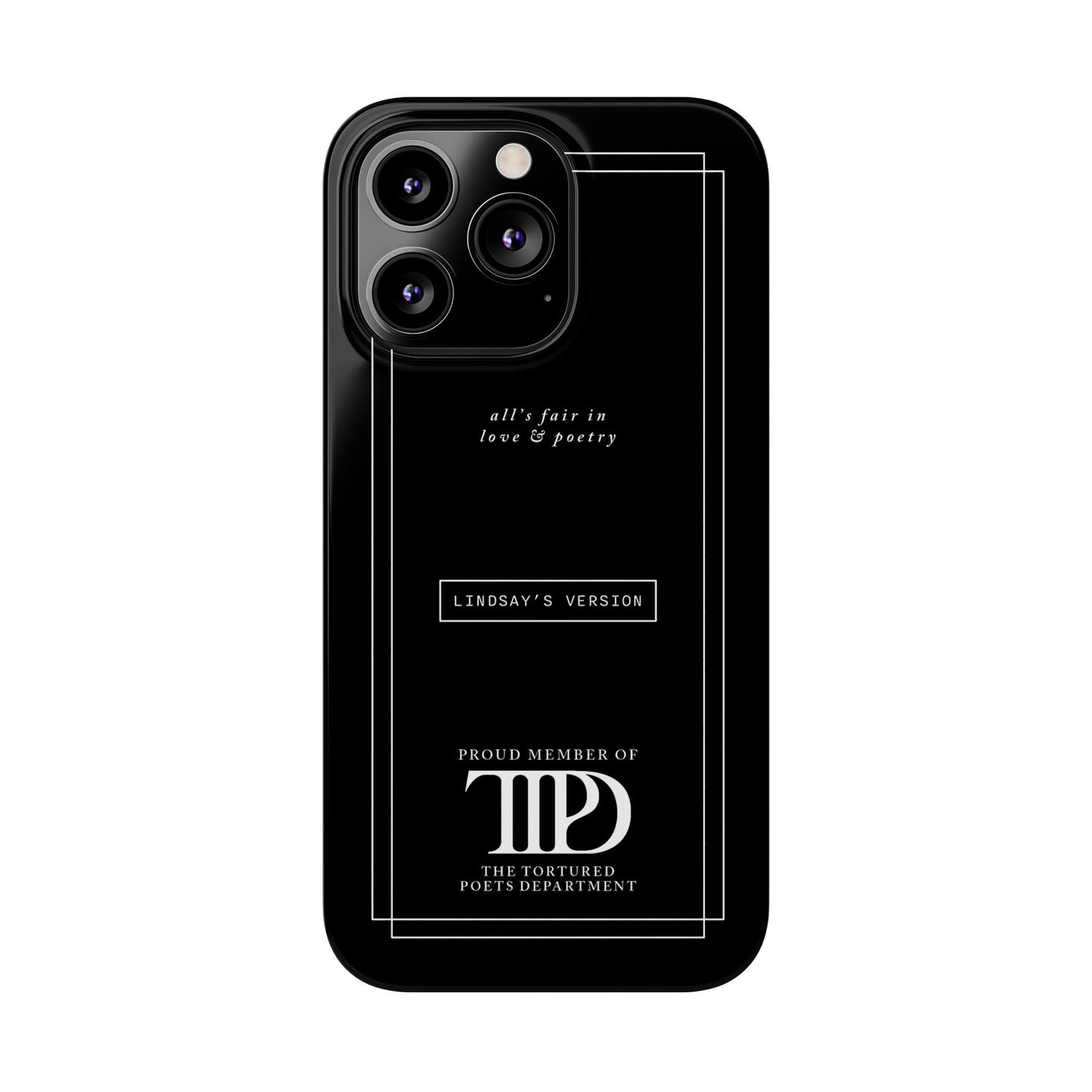 TTPD Custom Slim iPhone Cases | Personalized Name | iPhone Mini, Plus, Pro Max 15 to 7 | Perfect Present Swiftie Fan Gift Stocking Stuffer