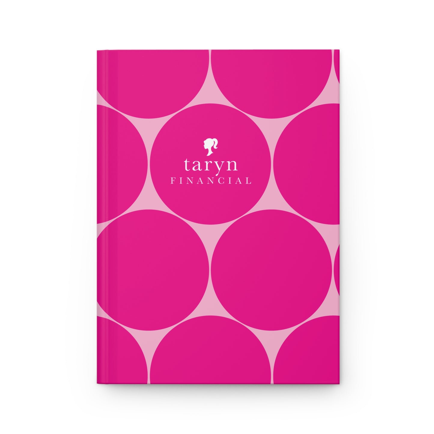 5.75"x8" Personalized BARBIE KATE SPADE inspired, Pink Circles Hardcover Journal Matte, Perfect Valentine's Day Gift for Her