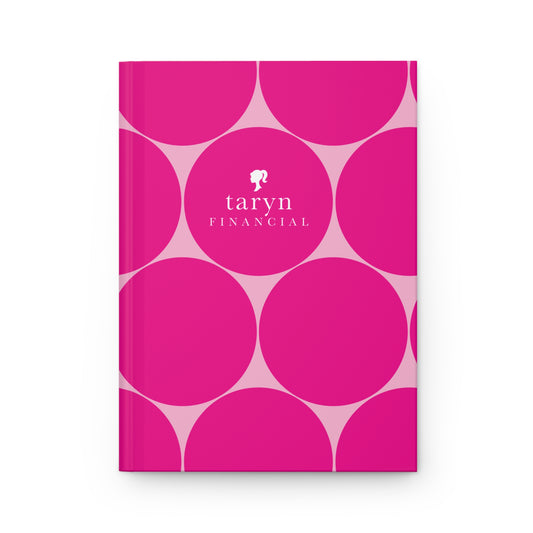 5.75"x8" Personalized BARBIE KATE SPADE inspired, Pink Circles Hardcover Journal Matte, Perfect Valentine's Day Gift for Her