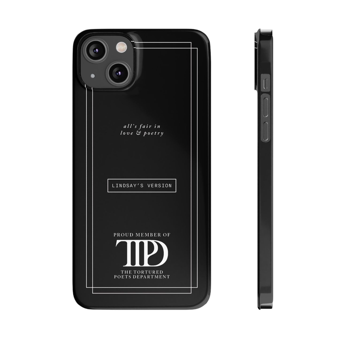 TTPD Custom Slim iPhone Cases | Personalized Name | iPhone Mini, Plus, Pro Max 15 to 7 | Perfect Present Swiftie Fan Gift Stocking Stuffer