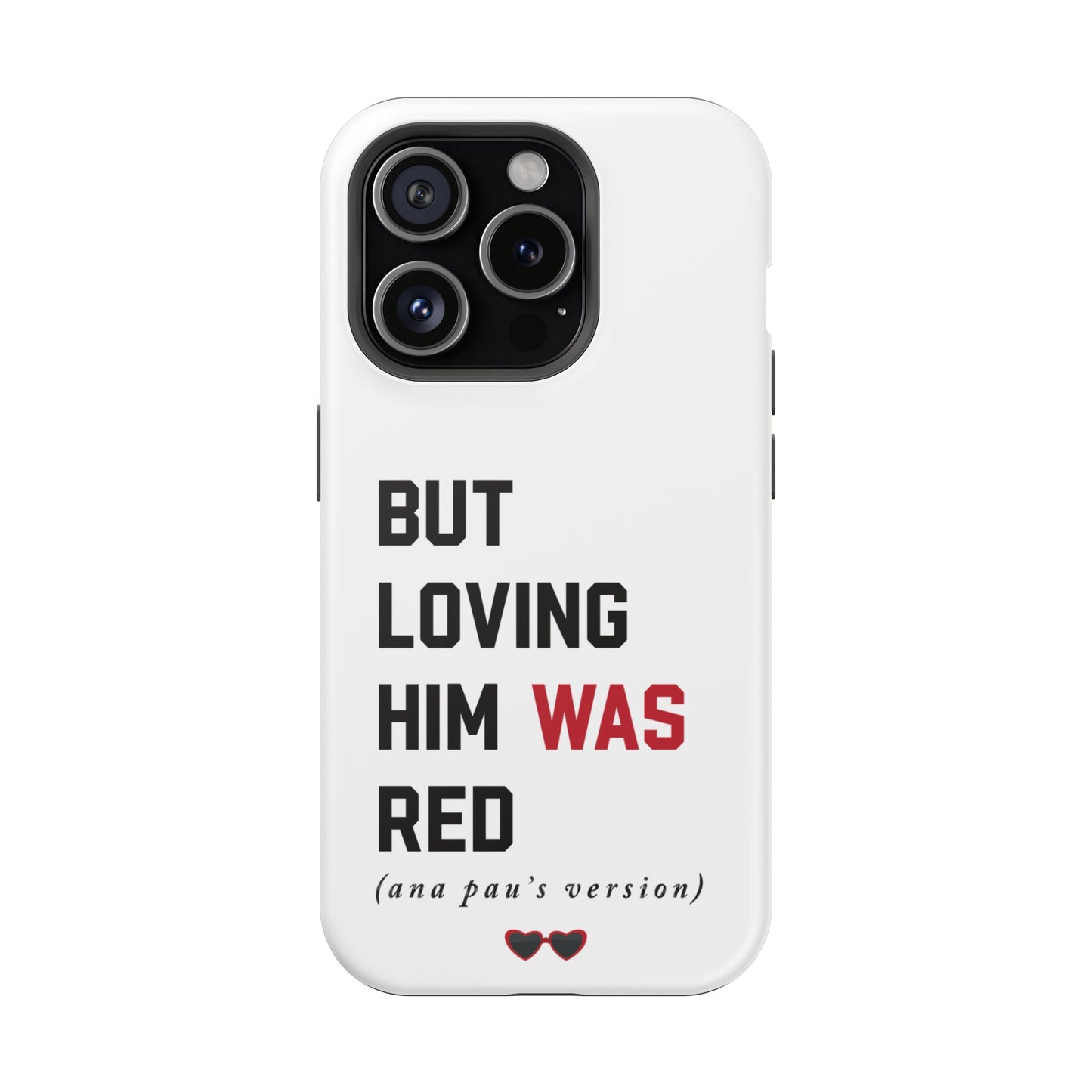 Custom Red Taylor's Version iPhone Tough Case MagSafe | A LOT GOING on at Moment | Personalized Phrase and Name iPhone 15, 14, 13