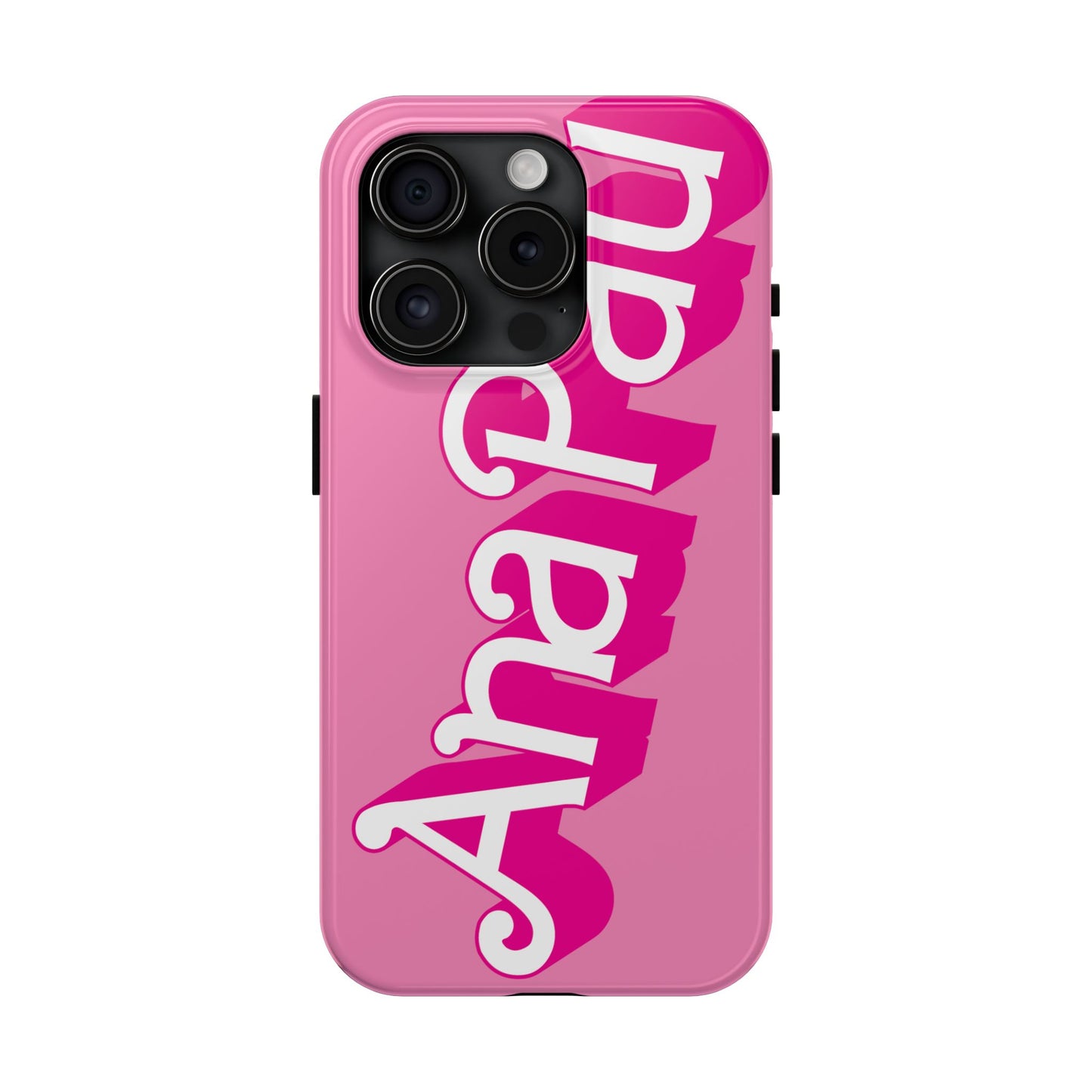 Hot PINK TOUGH IPHONE Cases | Supports wireless charging (not for MagSafe) | Personalized Mother's Day Gift for Wife, Sister or Grandmother