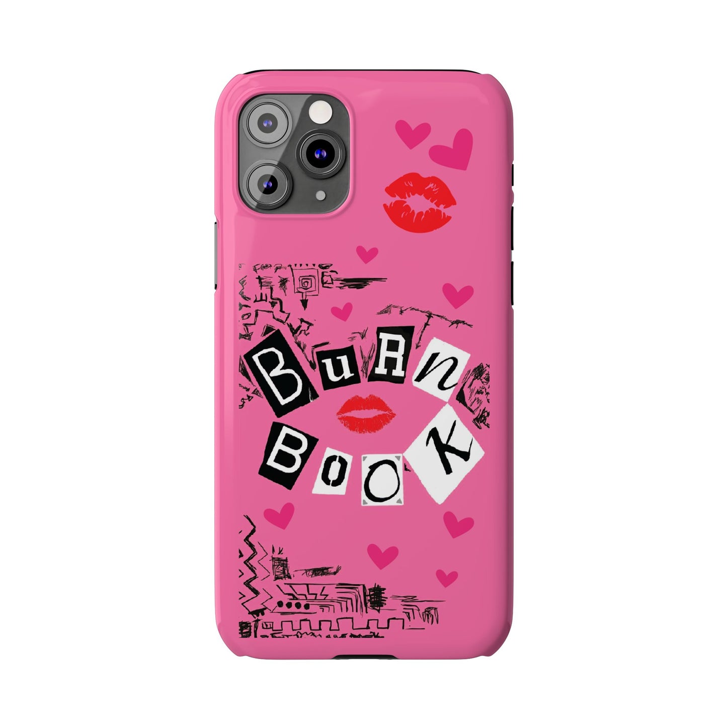 MEAN GIRLS BURN Book Pink Slim iPhone Cases | iPhone 15 to iPhone 7 | Perfect Unique Valentine's Day Gift