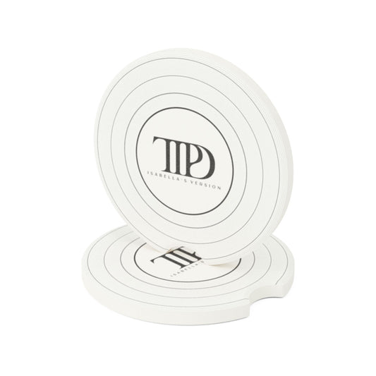 Personalized TTPD Soapstone Car Coaster, CUSTOM VERSION's Name | 2.6"x2.6" round | Swiftie Gift Proud Member of the Torture Poets Department