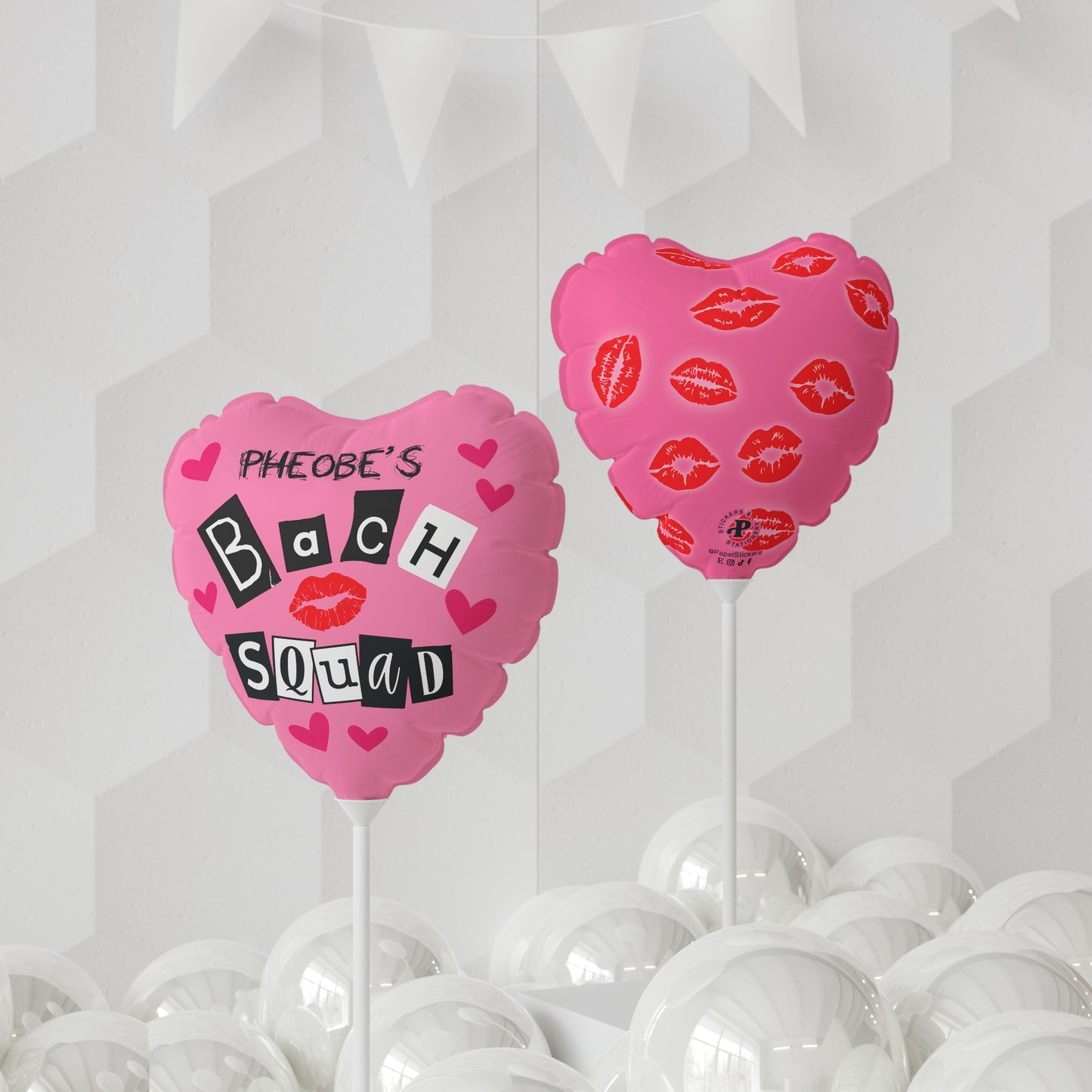 MEAN Girls BACH SQUAD Pink Balloon 11" | Round and Heart-shaped | Bachelorette Party Decoration | Y2K