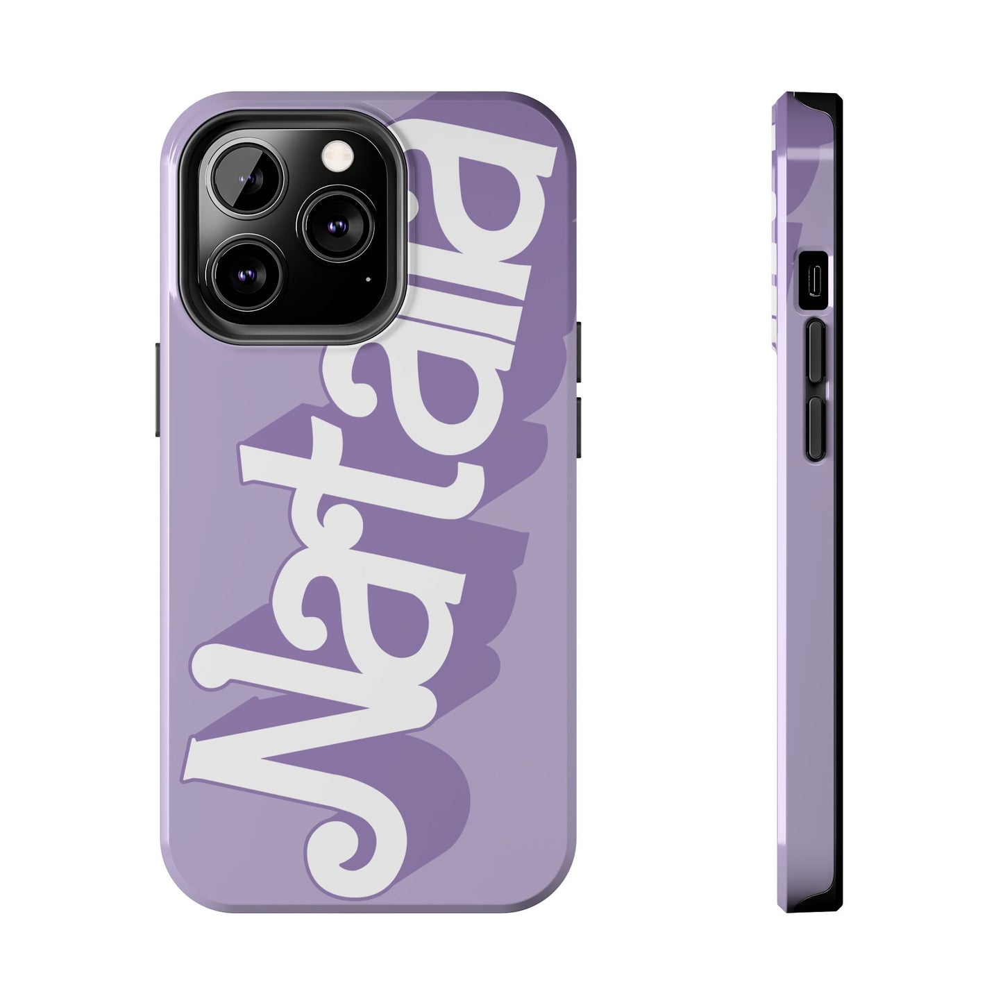 PURPLE TOUGH IPHONE Cases | Supports wireless charging (not for MagSafe) | Personalized Mother's Day Gift for Wife, Sister or Grandmother