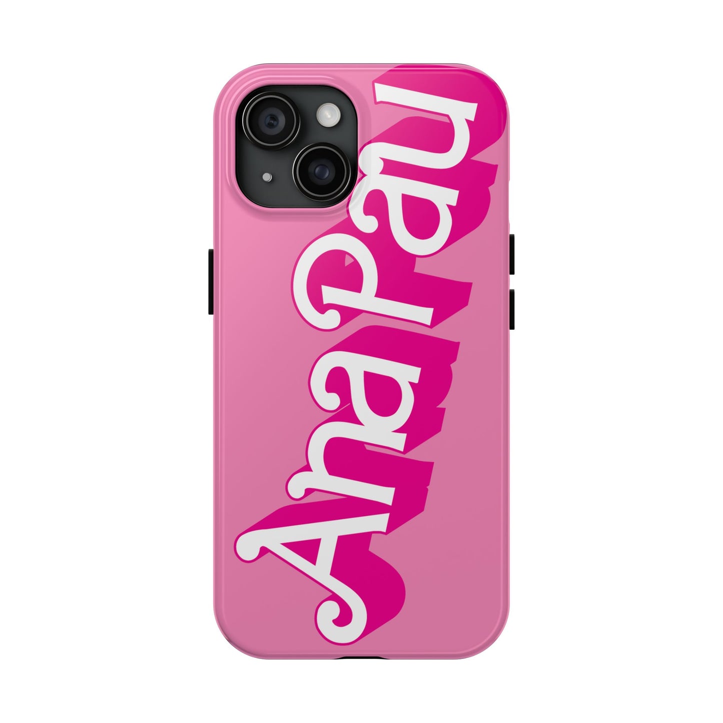 Hot PINK TOUGH IPHONE Cases | Supports wireless charging (not for MagSafe) | Personalized Mother's Day Gift for Wife, Sister or Grandmother