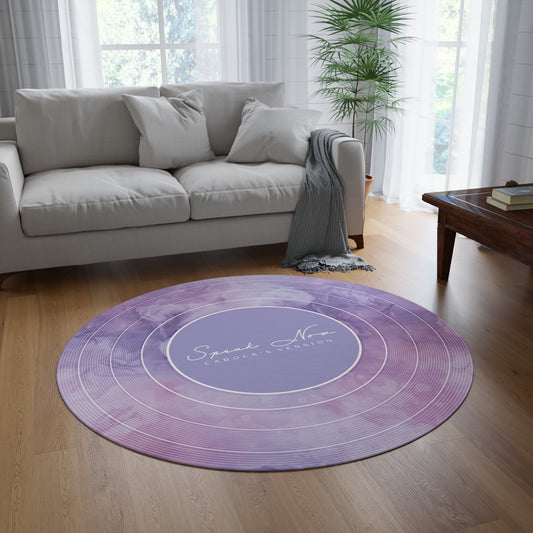 Personalized Round Rug SPEAK NOW Purple Haze Vinyl Record | CUSTOM Version, Name and Era | 60" x 60" | Swiftie Gift Fan Present